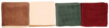 HiEnd Accents "Wash Cloth (Set of 4), 12""X12"", 4 Colors - 12"" x 12"""