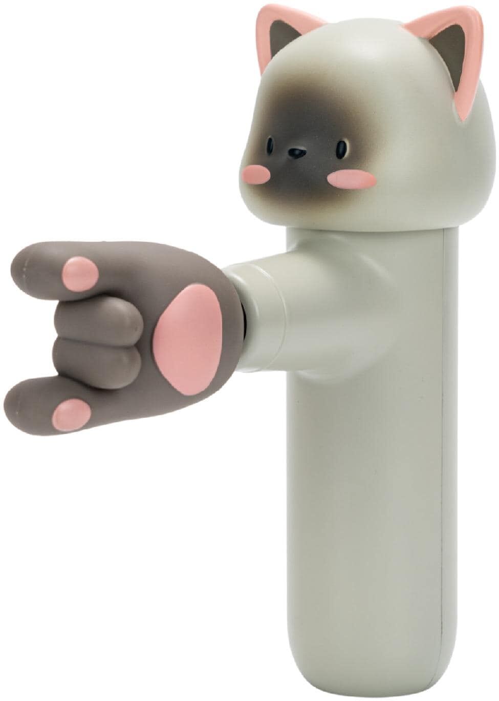 Massagegerät "Acecool Katze", beige (hellgrau), MassagegeräteB:20,8cm H:6,9cm T:20,8cm, Massagegerät, B:20,8cm H:6,9cm T:20,8cm hellgrau Einheitsgröße