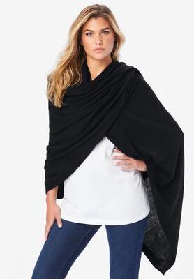 Women's Oversized Shawl by Accessories For All in Black