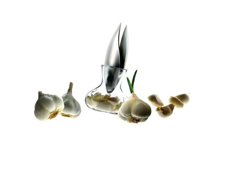 EVA SOLO Presse-ail avec récipient en verre Stockage et presse combinés intelligents Passe au lave-vaisselle Design et fonctionnalité danois Outils Gadgets et accessoires de cuisine