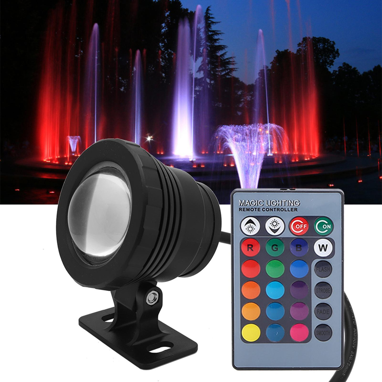 Cocosity RGB LED-zwembadlamp voor buiten met afstandsbediening, zwart