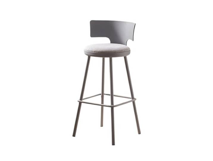 VNCdfhETs Barstuhl Moderner Minimalistischer Barstuhl Cafe Hochhocker Mit Rückenlehne Barhocker(Gray)