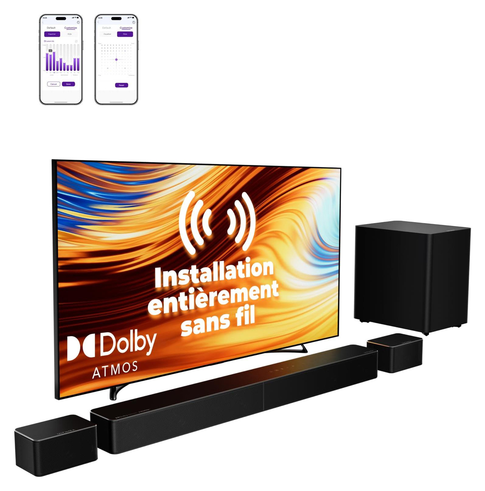 Selius Surround Sound Systeem 7.1 Dolby Atmos - Volledig Draadloos - 432 Watt