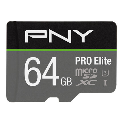 PNY Technologies PNY PRO Elite microSDXC Speicherkarte 64 GB mit SD-Adapter P-SDU64GV31100PRO-GE
