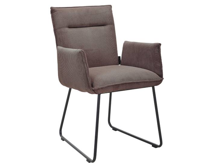 Armlehnstuhl, Taupe, 59x87x62 cm, Metall & Textil, Typenauswahl, Johann-Jakob