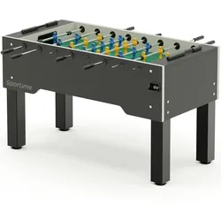 Sportime Tischkicker "Dragon Steel", Blue Guardian vs. Yellow Dragon, Spielfeld: Rasen-Grün, Platinum Grey