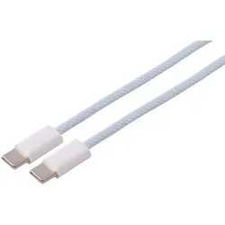 USB-C Ladekabel, 2.0, 240W, blau, Textil, 1,5m