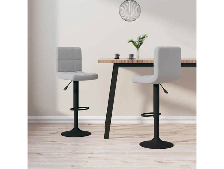 Meilleure MEUBLE Tabourets de bar lot de 2 gris clair velours&01_1377