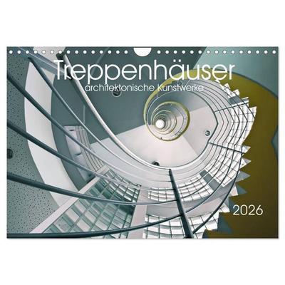 Treppenhäuser architektonische Kunstwerke (Wandkalender 2026 DIN A4 quer), CALVENDO Monatskalender
