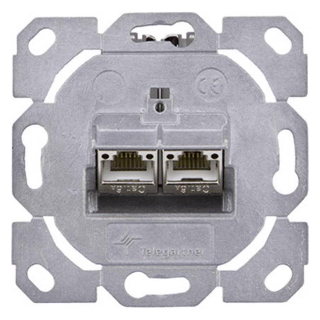 Telegärtner Netzwerkdose Design Anschlussdose 6A inkl. 2 Module T568B (J00020A0511)