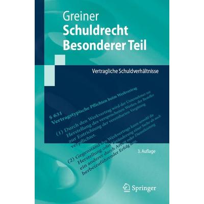 Schuldrecht Besonderer Teil, Taschenbuch von Stefan Greiner, Springer Berlin, 978-3-662-70969-6