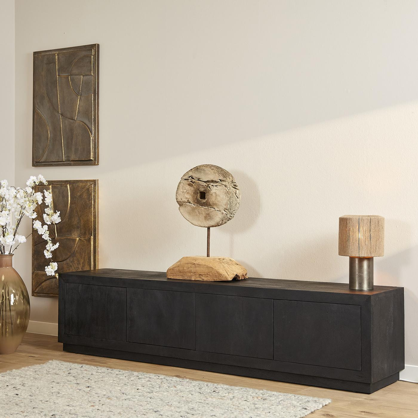 StarFurn Tv-meubel Brussel Zwart 200 cm