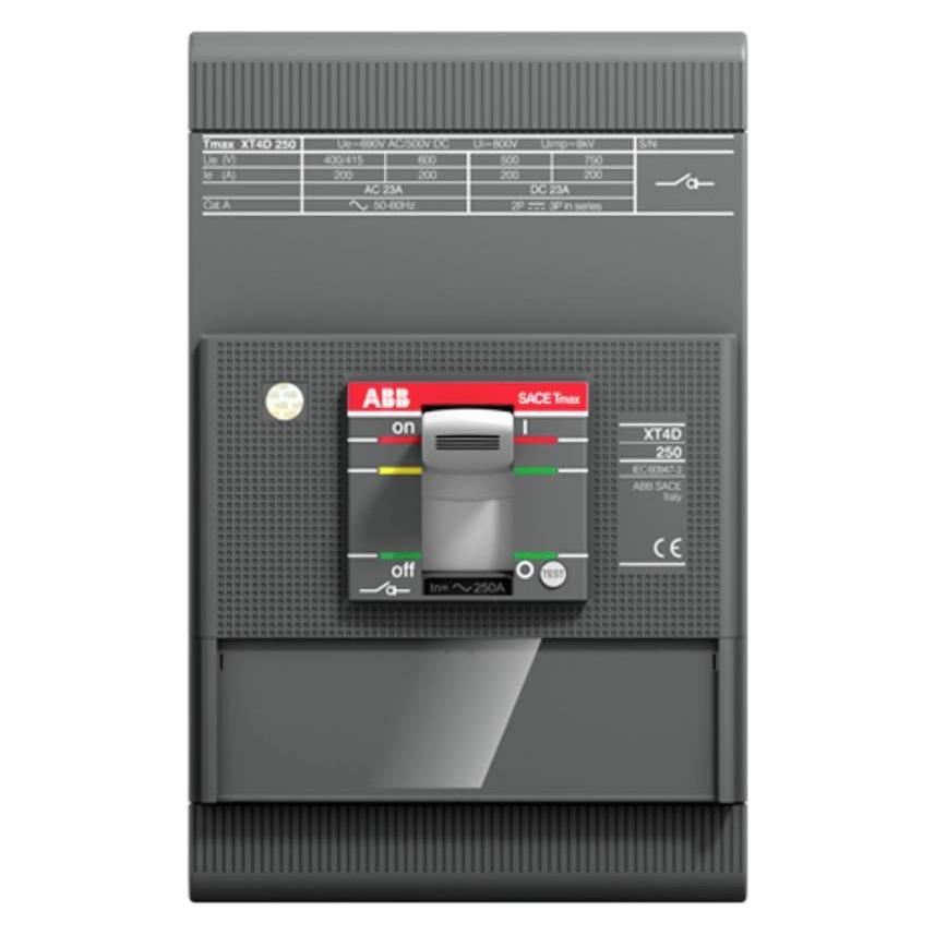 ABB Lasttrennschalter kompakt Tmax XT mitVorderseit. Anschlüssen XT4D 250 3p F (1SDA068212R0001)