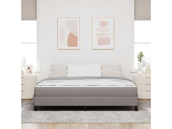 KTHLBRH Boxspringbett mit Matratze taupe 180 x 200 cm Stoff Technischer Holzrahmen, Taschenfedern, modernes Design, einfache Wartung