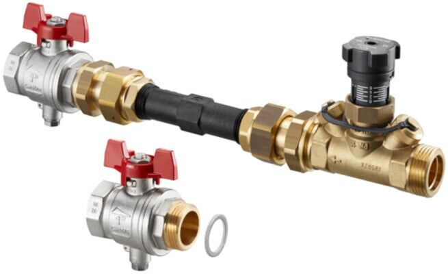 OV Kit de raccordement pour compteur de chaleur pour distributeur, Dg,m.Hycocon V,boule DN20 ; Oventrop (1404579)