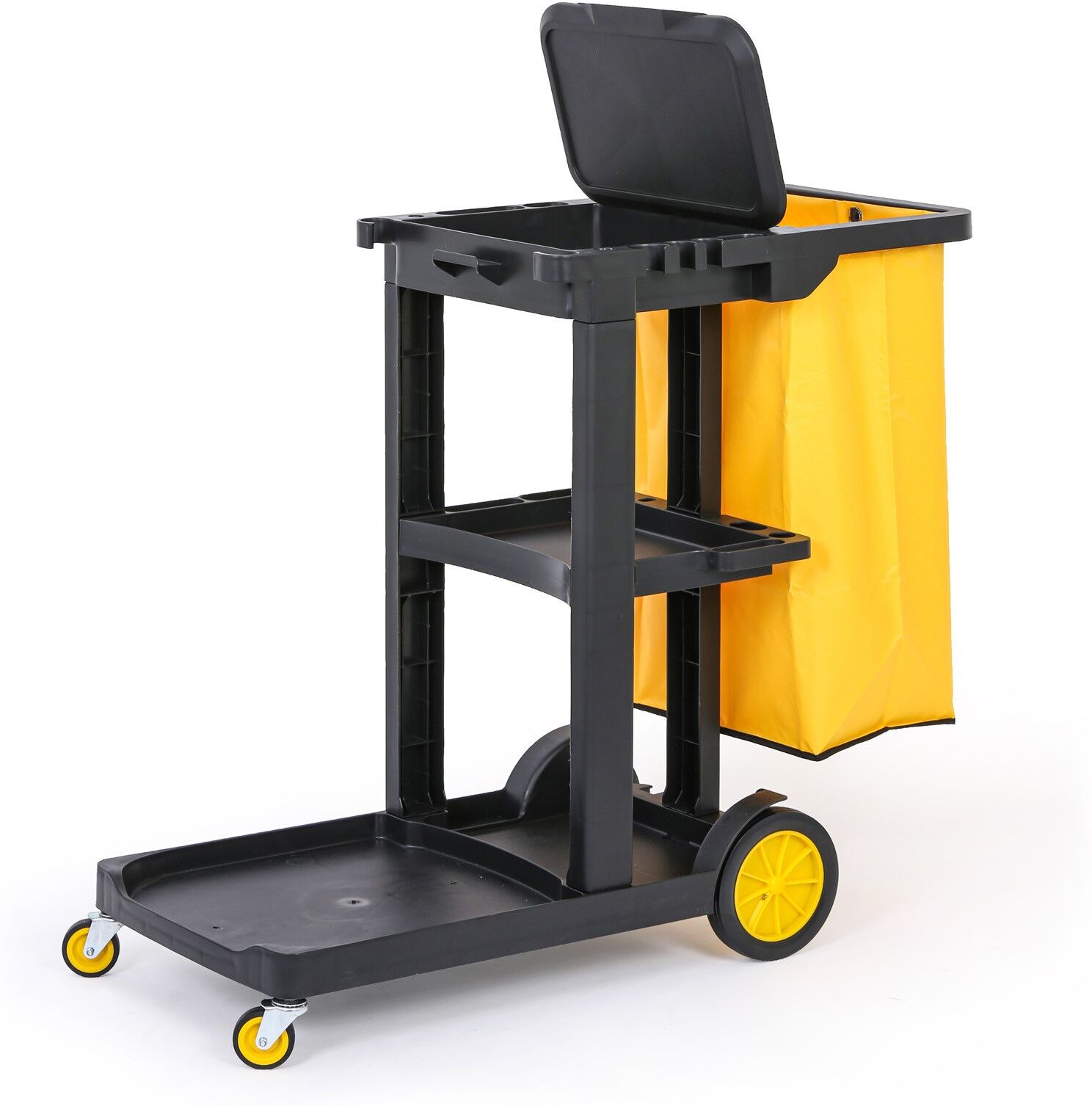 B2B Partner Professioneller Reinigungswagen mit Sack und Deckel, 1120 × 470 × 990 mm