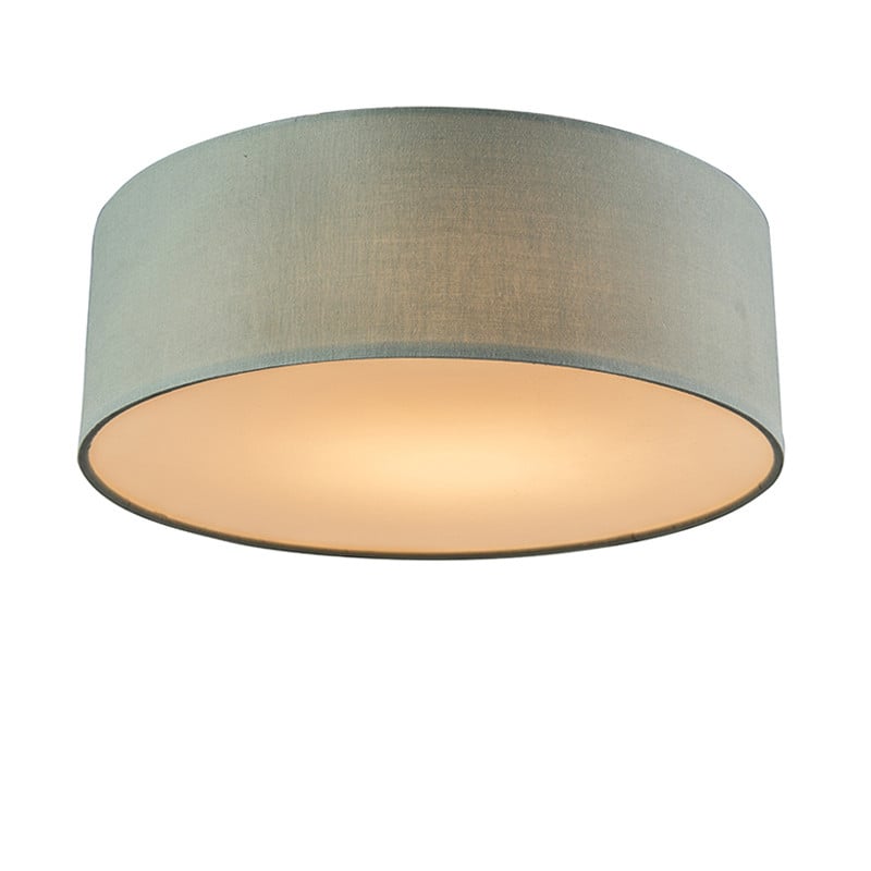 Qazqa Plafondlamp Groen met LED en Textiel - Diameter: 30 cm