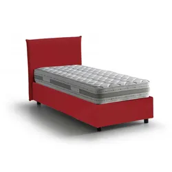 Boudicca - Einzelbett, Rot, Matratze Inklusive Made in Italy