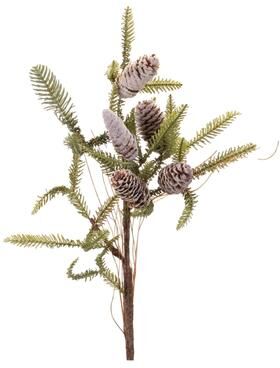 Melrose International Pine Twig and Pinecone Spray (Set of 6)
