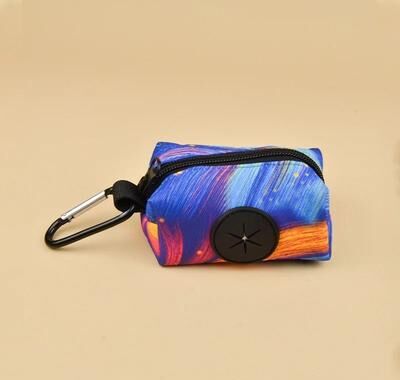 Uplift Essentials High Quality Patterned Dog Poop Bag Dispenser purple