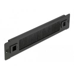 Delock 66343 10 Zoll Netzwerkschrank-Bürstenleiste Schwarz