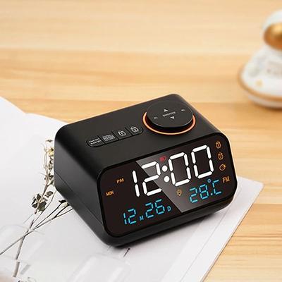 Uplift Essentials Chronological Narrative Sculpture High Definition LED Architectural Timepiece black