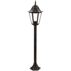 DELUKE Wegeleuchte ANNA Aluminium Bronzefarbend 122x23,5x23,5cm Außenwegeleuchte Hof Garten Laterne