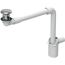 Geberit, Siphon, Waschbeckenablauf/Raumsparsiphon für eine oder zwei Standarmaturen (Ablaufgarnitur, Flaschensiphon)