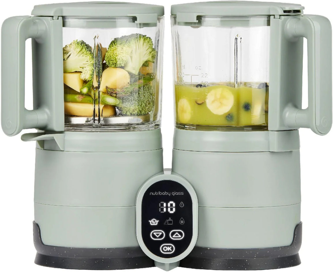 Babymoov Robot de cocina multifunción Nutribaby Glass - Celadon Green