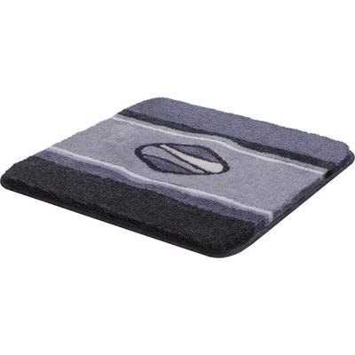 Badematte GRUND "Jewel" Gr. 3, grau (anthrazit), H:24mm, Polyacryl, Badematten, Badematte, besonders dichter Flor, Badematten mit Streifen