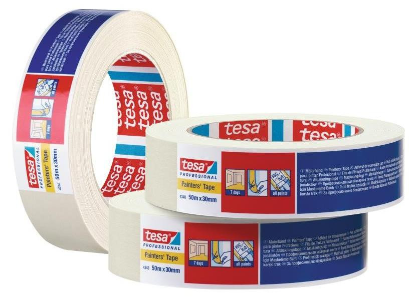 Tesa 4348 Professional Afplaktape - Geel - 50 m x 38 mm