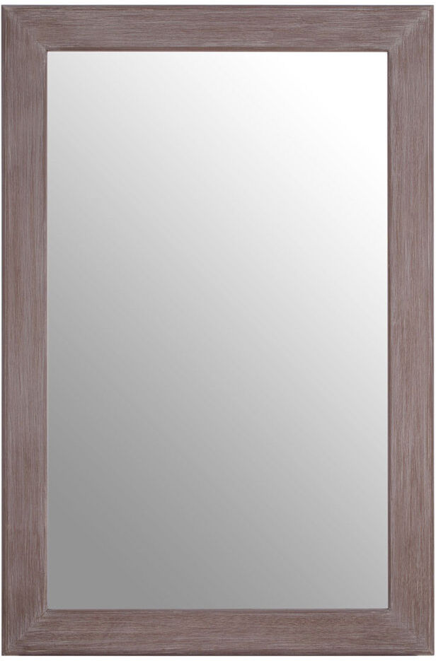 Brambly Cottage Wine Solid Wood Flat Mirror Brown 90cm H X 60cm W X 2cm D