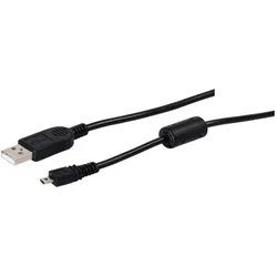 USB-A Adapterkabel, Mini-B 8p, 2.0, Ferrit, 1,5m