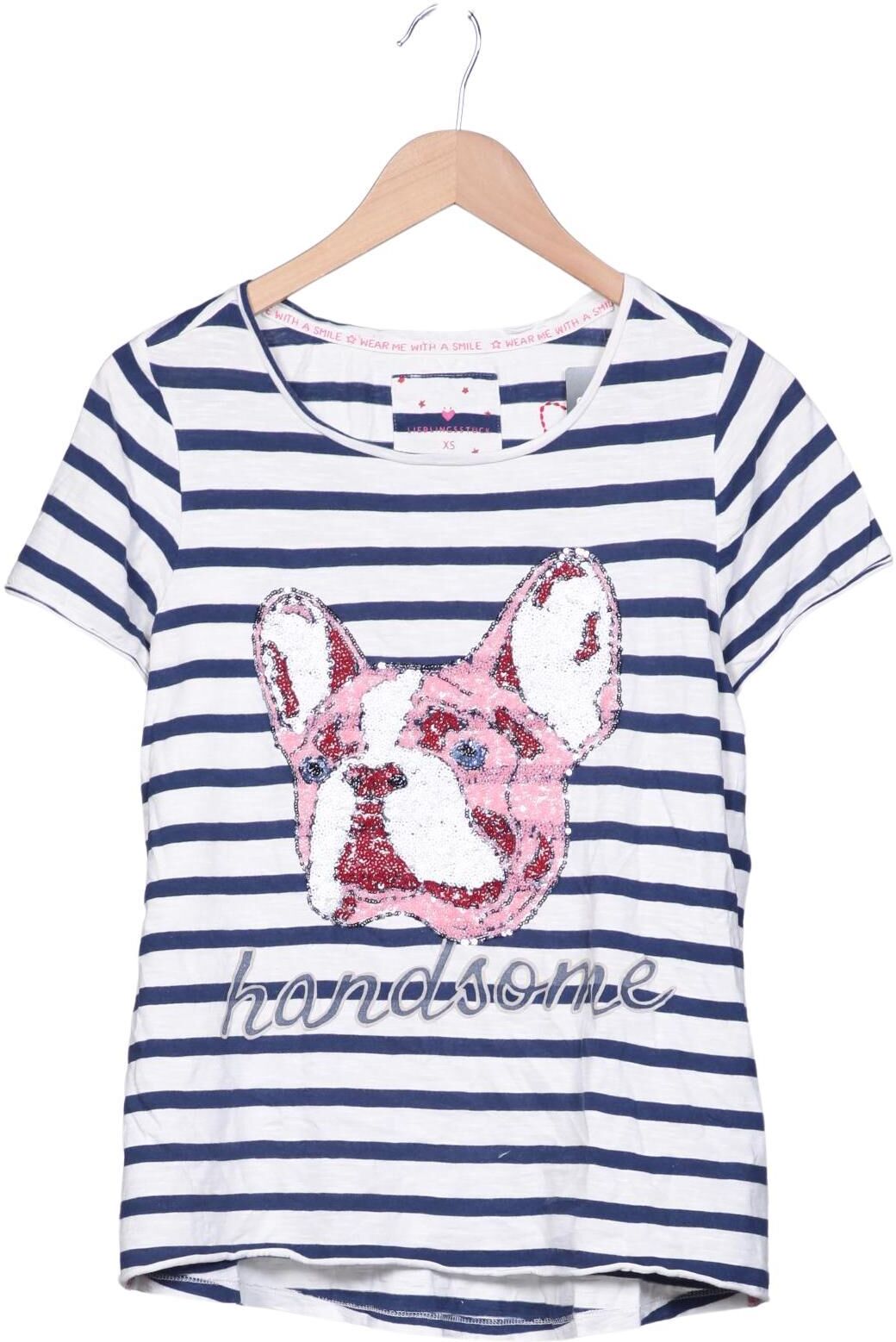 Lieblingsstück Damen T-Shirt, Mehrfarbig, Gr. XS, Baumwolle - Second Hand