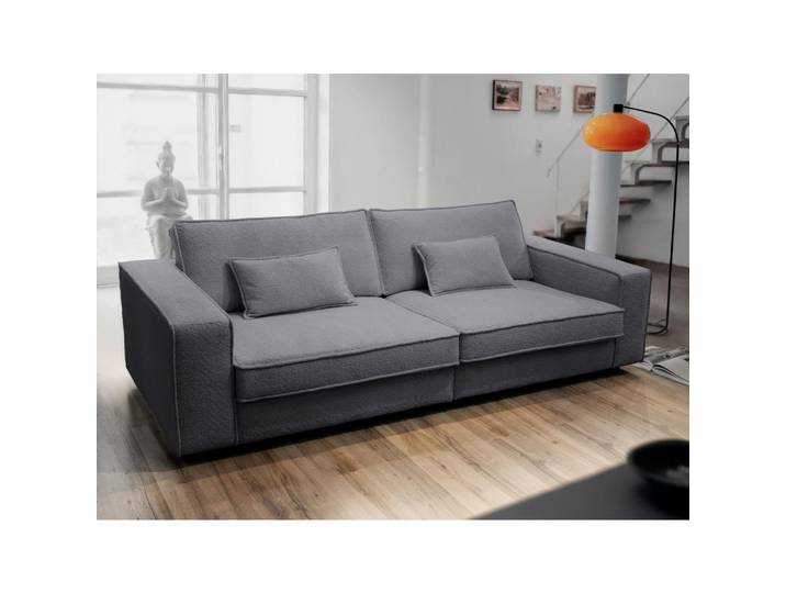 Mid.you Bigsofa, Anthrazit, Kunststoff, Füllung: Schaumstoffflocken,Schaumstoffflocken, 273x74x110 cm, Rücken echt, Wohnzimmer, Sofas & Couches, Bigsofa