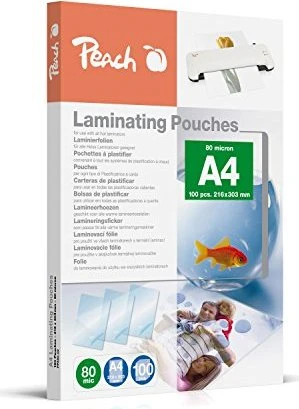 Peach PP580-02 Laminierfolien glänzend, 100 Stück