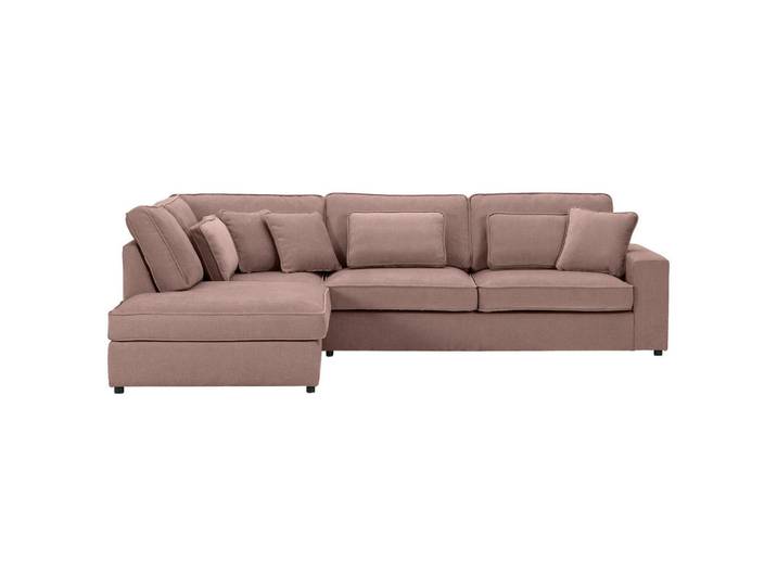 Carryhome Ecksofa, Altrosa, Kunststoff, Füllung: Schaumstoffflocken,Schaumstoffflocken,Schaumstoffflocken, Ottomane links, L-Form, 307x228 cm, seitenverkehrt erhältlich, Rücken echt, Wohnzimmer, Sofas & Couches, Wohnlandschaften, Ecksofas