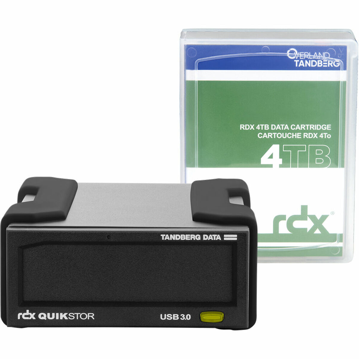 Overland-Tandberg O-T RDX Laufwerkskit mit 4TB Kassette, extern, schwarz, USB3+, Speicherlaufwerk, RDX-Kartusche, USB 3.2 Gen 1 (3.1 Gen 1), HDD, Schwarz, UL 60950, CSA C22.2 No. 60950, IEC 60950/ EN60950 FCC 47CFR, part 15, class B, CISPR22, class B,...
