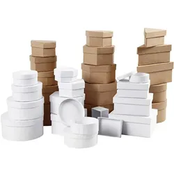 Creativ Company Boxen Braun und Weiss 6,5-18cm, 30 Stk.