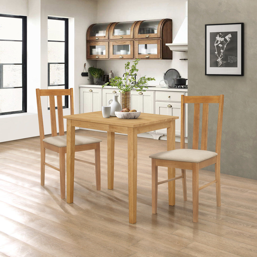 ClassicLiving Ahwahnee 2 -Person Rubberwood Solid Wood Dining Set Oak 2