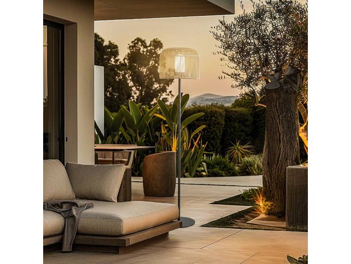 Lucande Terrassenleuchte Solvindor, khaki, Kunststoff IP44 Solvindor, grün, Kunststoff, Skandinavisch