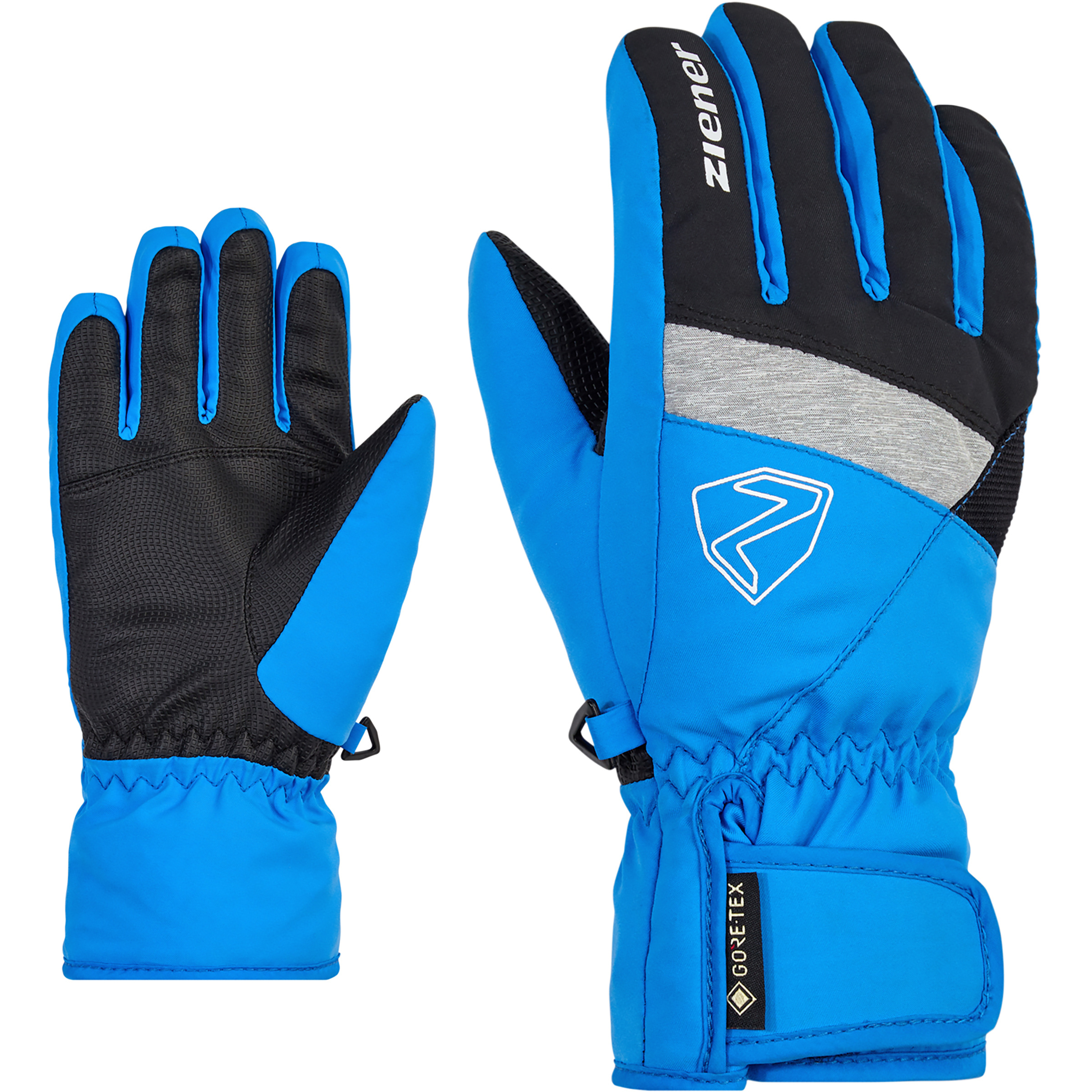 Ziener Leif GTX Kinder Fingerhandschuhe blau Größe 5.5 Freeride | Skifahren | Splitboard Widerstandsfähig Wasserabweisend