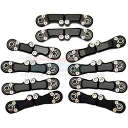 GPM aluminum clockwise and anticlockwise completed ball ends 1/6 axial 4wd scx6 jeep jlu wrangler black
