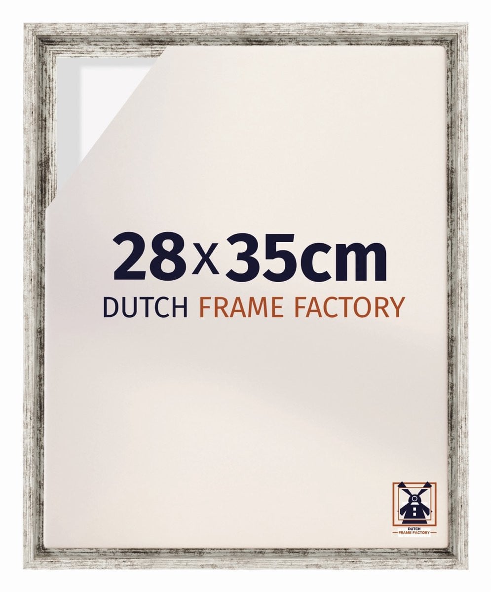 Lausanne MDF Baklijst Wit Vintage voor Canvasdoek 28x35 cm