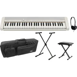 Casio CT-S1WE Casiotone Keyboard Weiß Deluxe Set