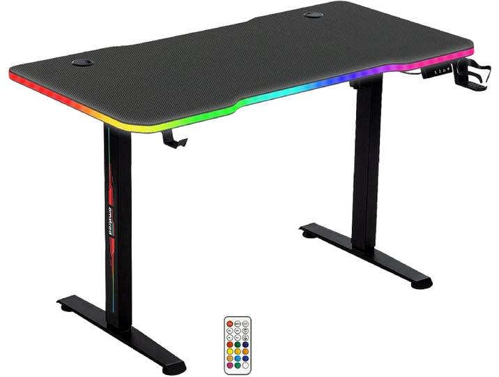 Elektrischer Gaming Schreibtisch AMSTRAD AMS-DESK120Z 60x120x73cm schwarz