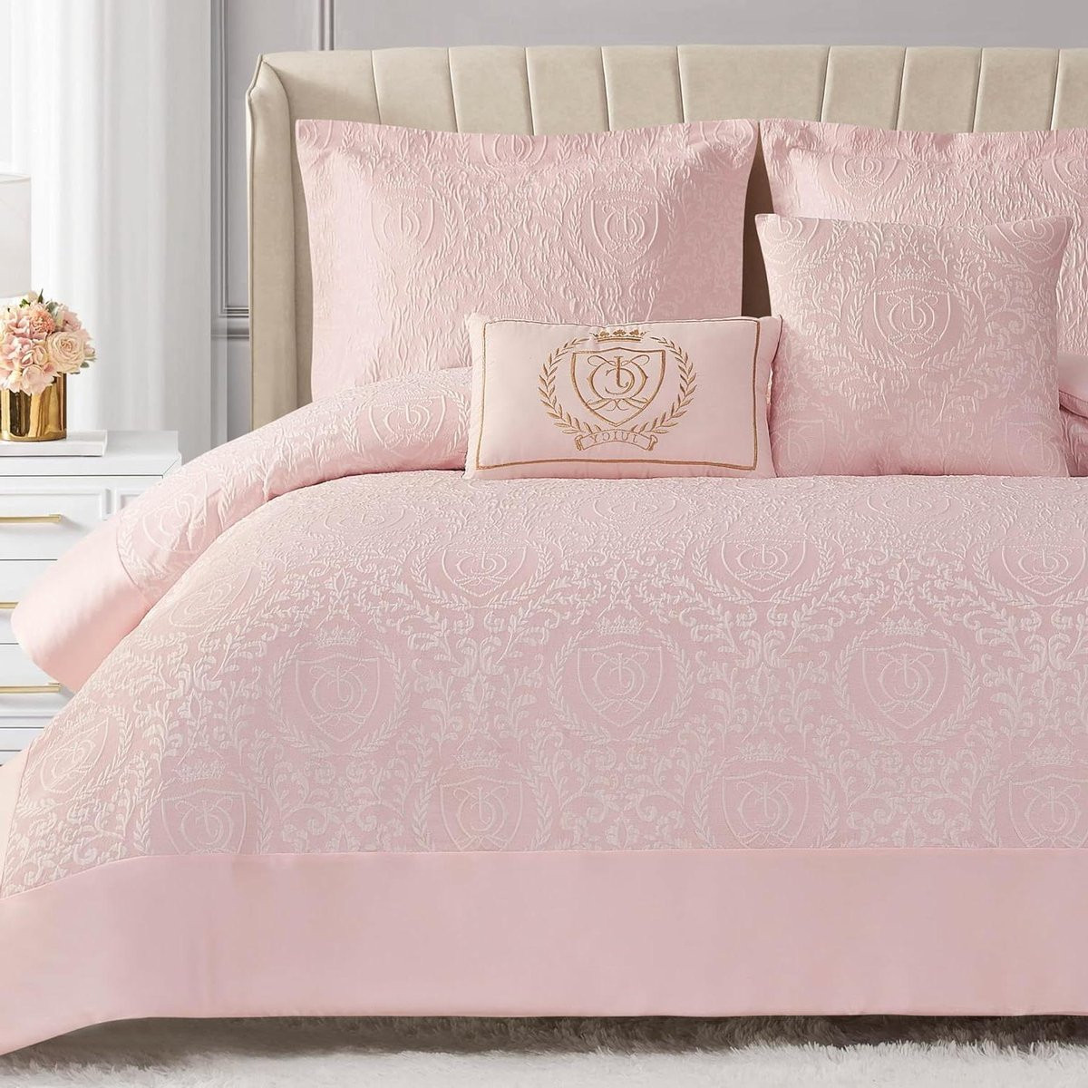 Dekbedset met Juicy-ontwerp in Roze Blush voor Twin/TwinXL