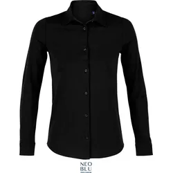 NEOBLU Damen Bluse langarm Balthazar Women deep black S