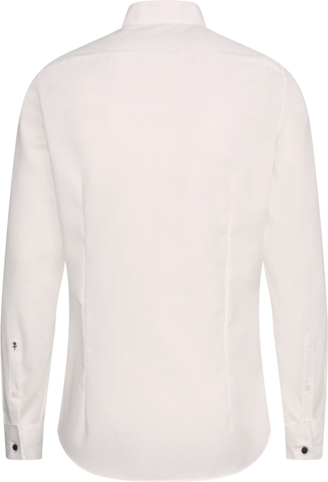 Smokinghemd SEIDENSTICKER "Schwarze Rose", Herren, Gr. XS (36), normale Ärmellängen, beige (ecru), 100% Baumwolle, unifarben, slim fit, Doppelmanschette, Hemden Smokinghemd, Gala Uni ecru XS (36), normale Ärmellängen