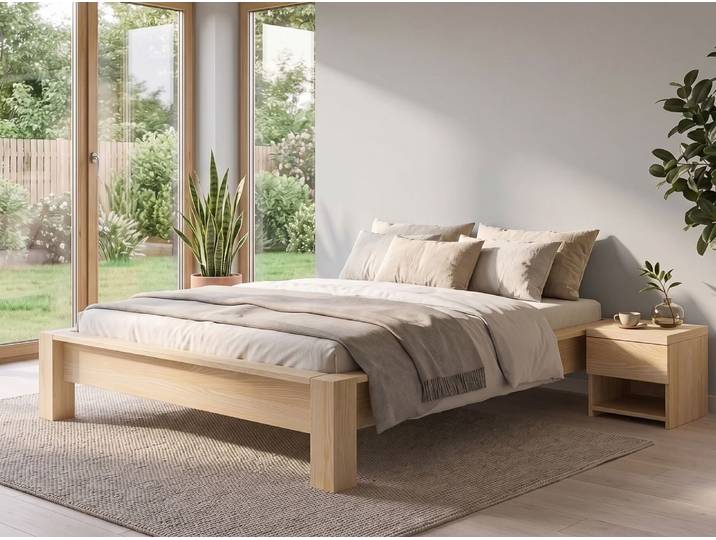 Eschenbett „Ina“ 160 x 220 cm Massivholz Esche